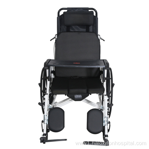 manual wheelchair lightweight folding reclining lying-down